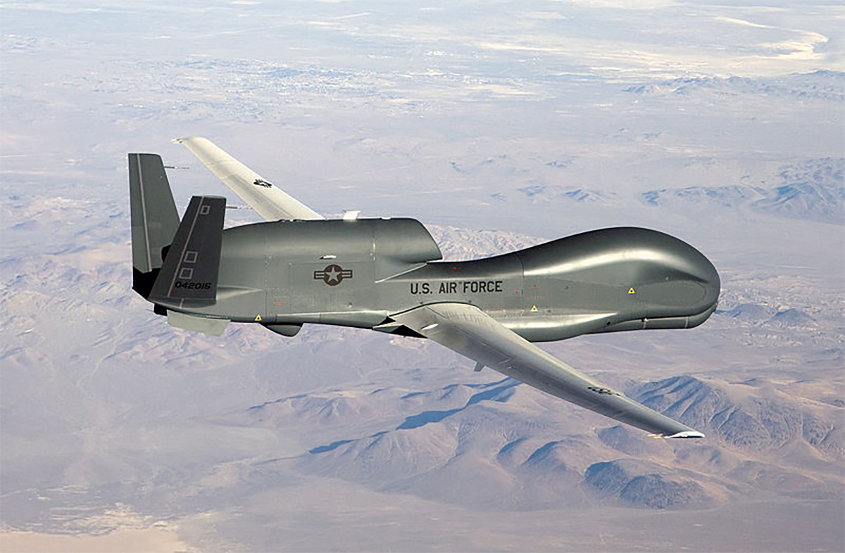 写真）イランに撃墜された米無人偵察機　RQ-4 Global Hawk