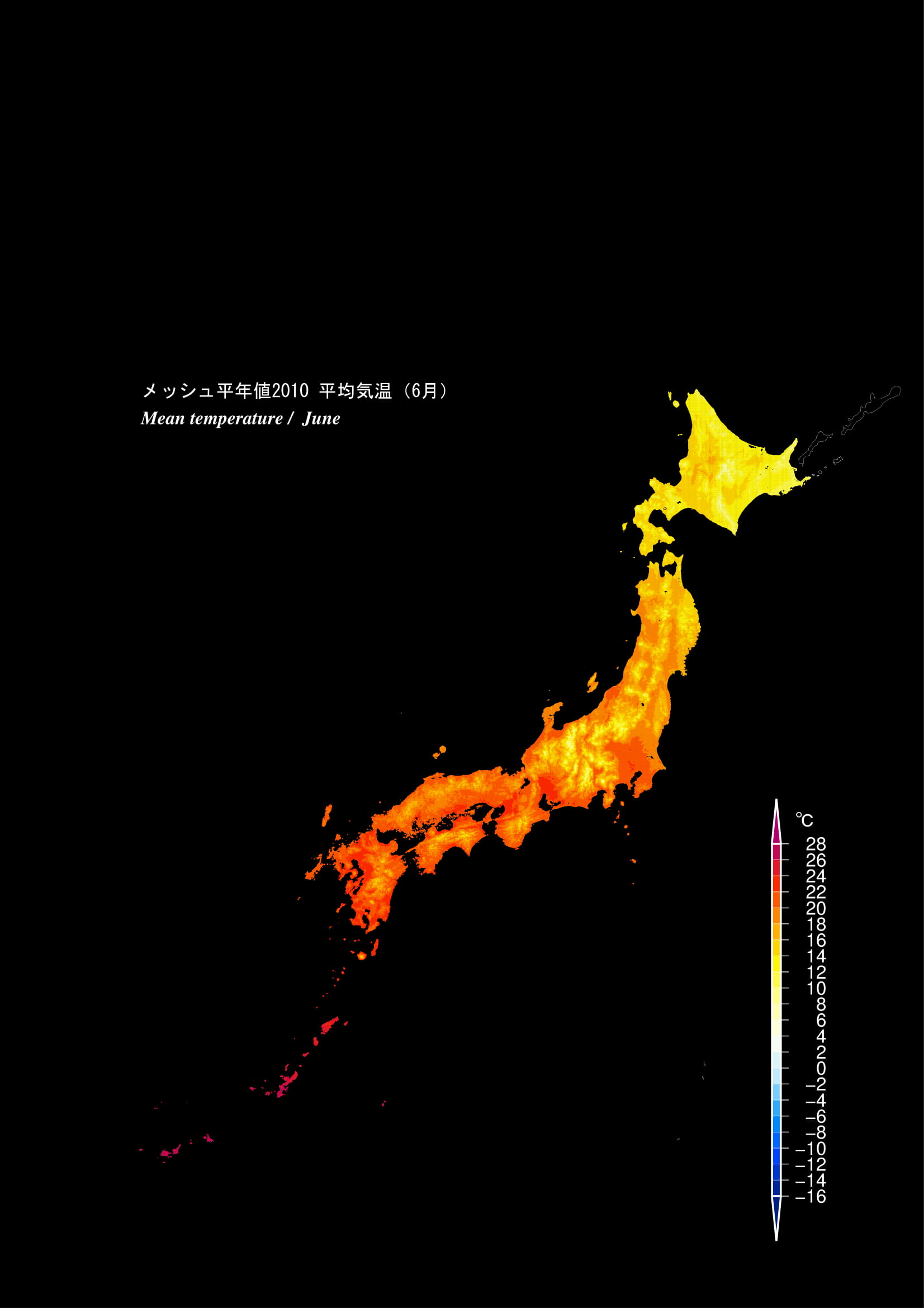 画像）メッシュ平年値図