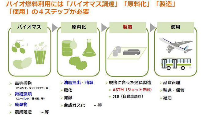 バイオ燃料ができるまでのプロセス